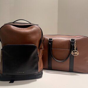 COACH Mens Travel Set - Chocolate Brown